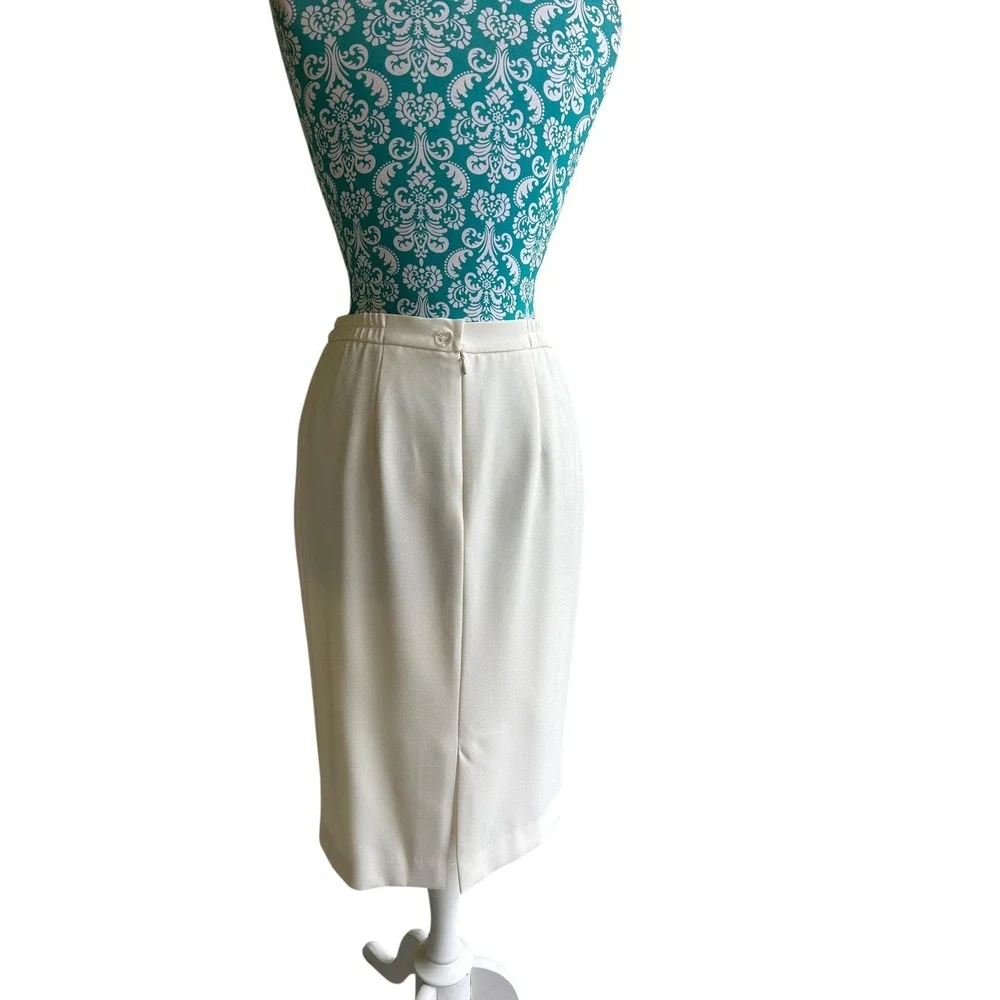 Vintage Women's Skirt Set Pearl Sequin Top Embroidered Pastel Pink & Aqua Suit - Picture 6 of 13
